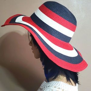 Clair's red white blue paper hat, sz OS